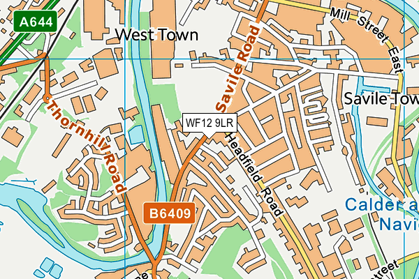 WF12 9LR map - OS VectorMap District (Ordnance Survey)
