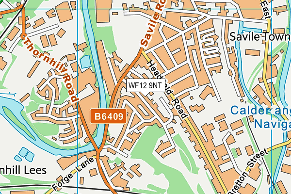 WF12 9NT map - OS VectorMap District (Ordnance Survey)