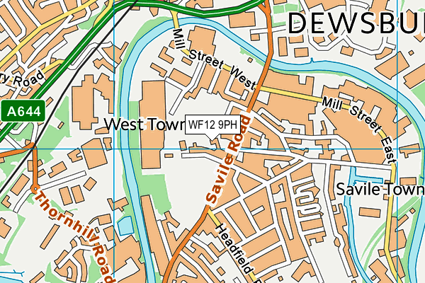 WF12 9PH map - OS VectorMap District (Ordnance Survey)