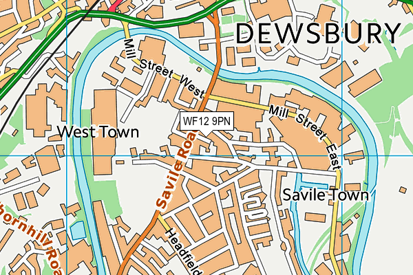 WF12 9PN map - OS VectorMap District (Ordnance Survey)