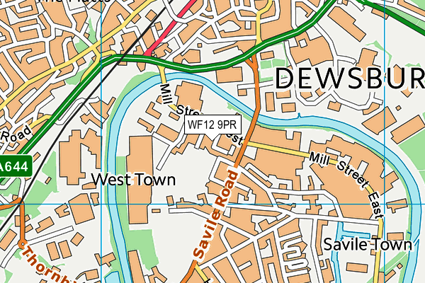 WF12 9PR map - OS VectorMap District (Ordnance Survey)