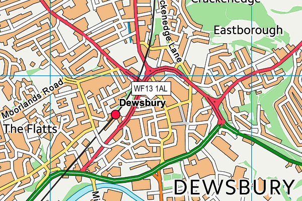 WF13 1AL map - OS VectorMap District (Ordnance Survey)