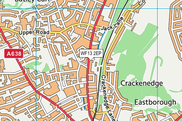 WF13 2EP map - OS VectorMap District (Ordnance Survey)