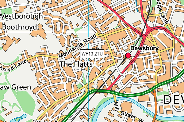 WF13 2TU map - OS VectorMap District (Ordnance Survey)