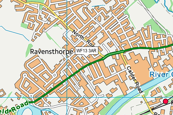 Ravensthorpe Community Centre Ltd map (WF13 3AR) - OS VectorMap District (Ordnance Survey)