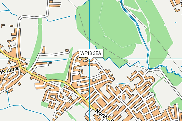 WF13 3EA map - OS VectorMap District (Ordnance Survey)
