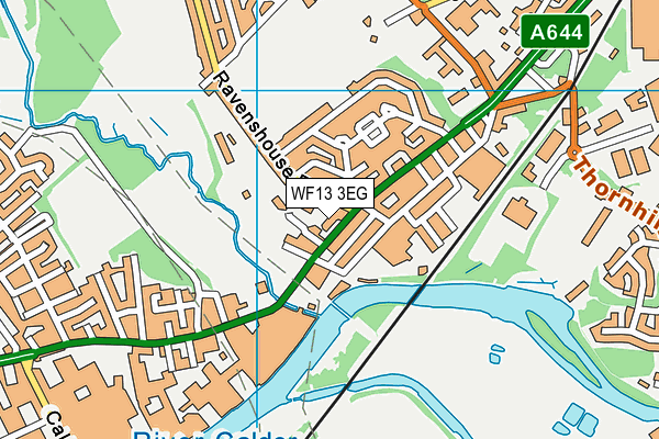 WF13 3EG map - OS VectorMap District (Ordnance Survey)