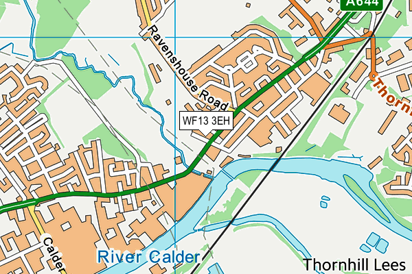 WF13 3EH map - OS VectorMap District (Ordnance Survey)