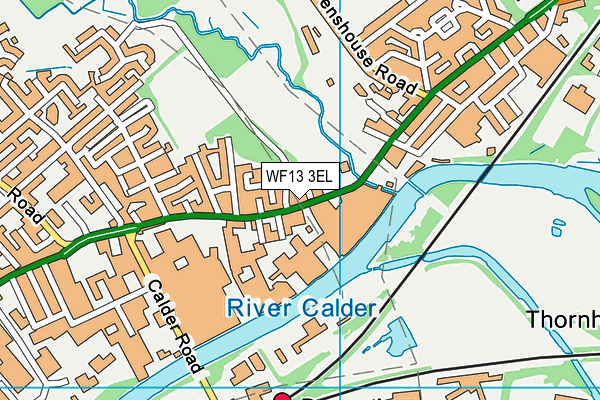 WF13 3EL map - OS VectorMap District (Ordnance Survey)