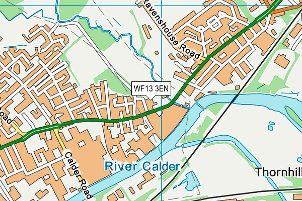 Bridge Street Playing Fields map (WF13 3EN) - OS VectorMap District (Ordnance Survey)