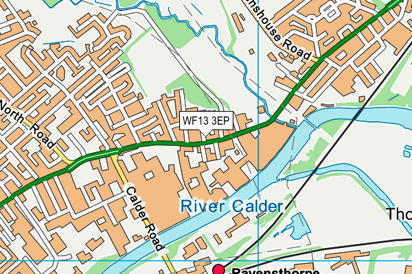 WF13 3EP map - OS VectorMap District (Ordnance Survey)