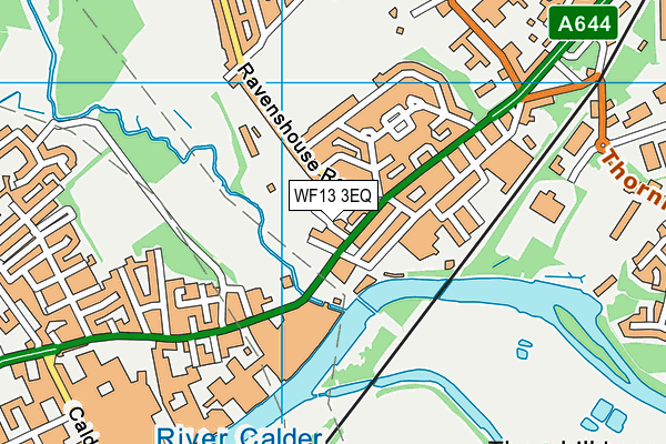 WF13 3EQ map - OS VectorMap District (Ordnance Survey)