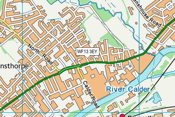 WF13 3EY map - OS VectorMap District (Ordnance Survey)