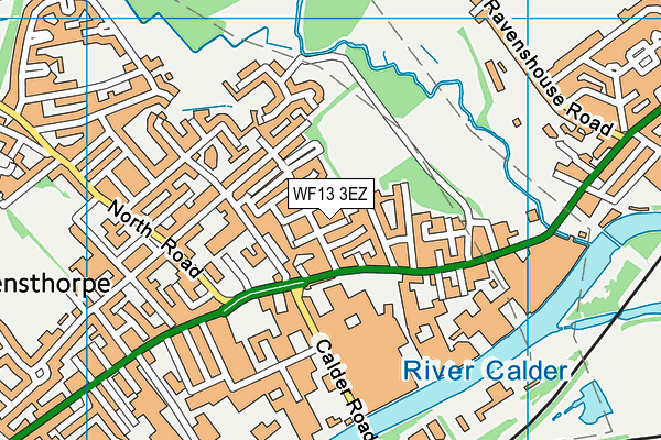 WF13 3EZ map - OS VectorMap District (Ordnance Survey)