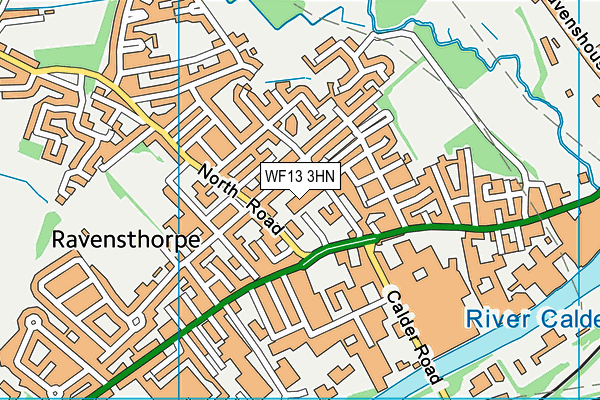 WF13 3HN map - OS VectorMap District (Ordnance Survey)