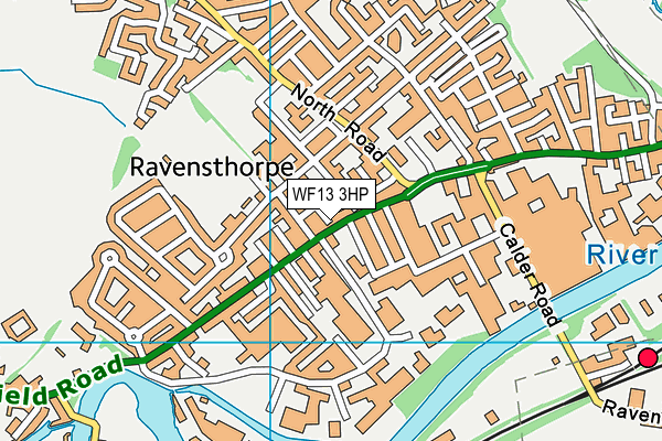 WF13 3HP map - OS VectorMap District (Ordnance Survey)