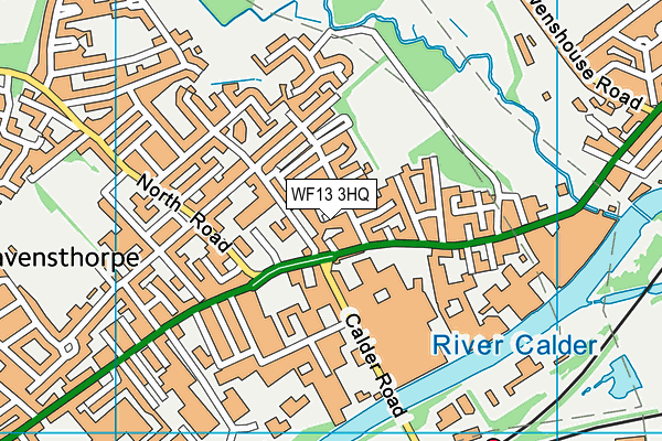 WF13 3HQ map - OS VectorMap District (Ordnance Survey)