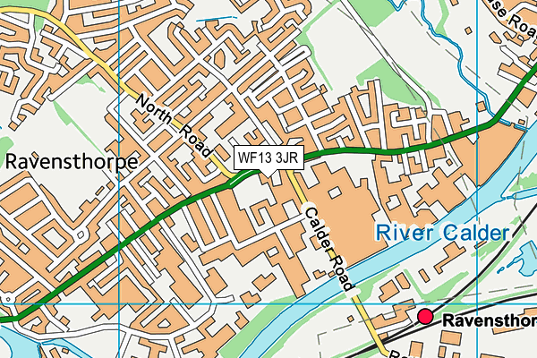 WF13 3JR map - OS VectorMap District (Ordnance Survey)