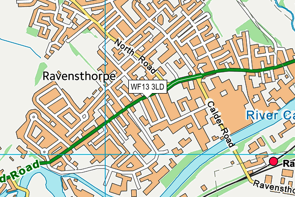 WF13 3LD map - OS VectorMap District (Ordnance Survey)