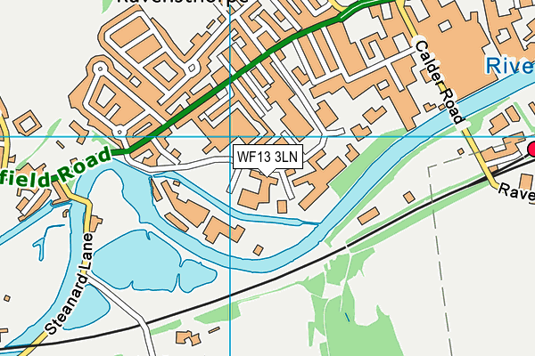 WF13 3LN map - OS VectorMap District (Ordnance Survey)