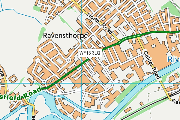WF13 3LQ map - OS VectorMap District (Ordnance Survey)