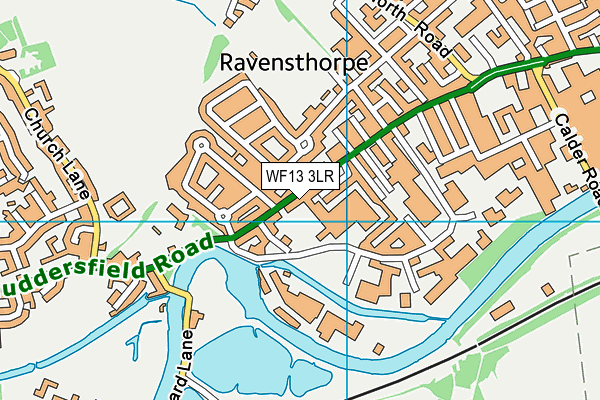 WF13 3LR map - OS VectorMap District (Ordnance Survey)