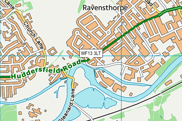 WF13 3LT map - OS VectorMap District (Ordnance Survey)