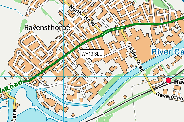 WF13 3LU map - OS VectorMap District (Ordnance Survey)