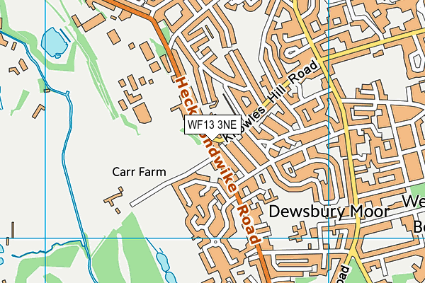 WF13 3NE map - OS VectorMap District (Ordnance Survey)