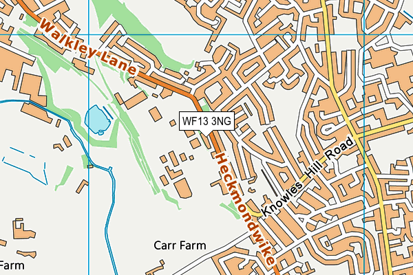 WF13 3NG map - OS VectorMap District (Ordnance Survey)