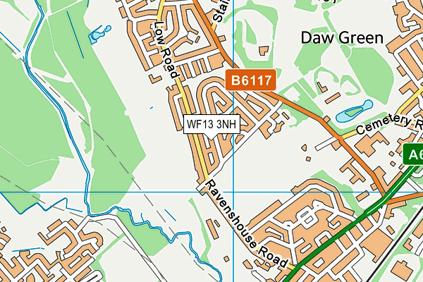 WF13 3NH map - OS VectorMap District (Ordnance Survey)