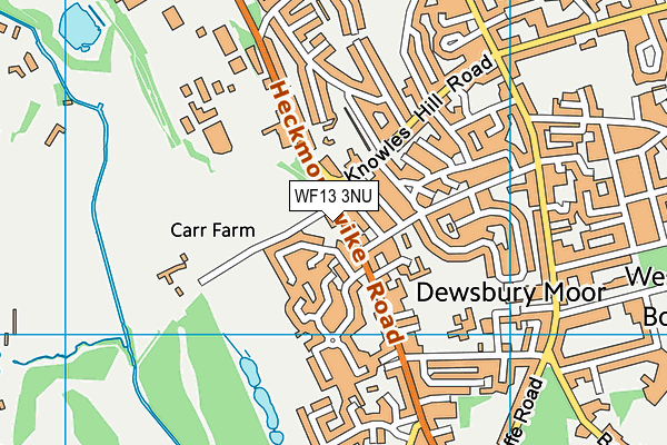 WF13 3NU map - OS VectorMap District (Ordnance Survey)