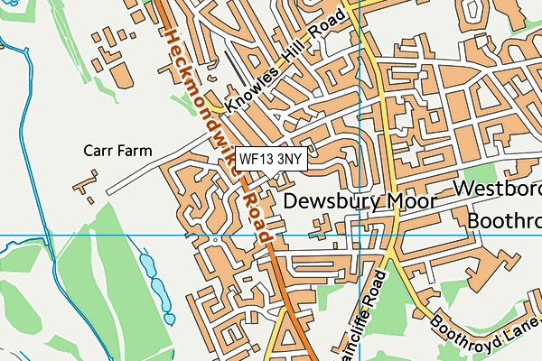 WF13 3NY map - OS VectorMap District (Ordnance Survey)