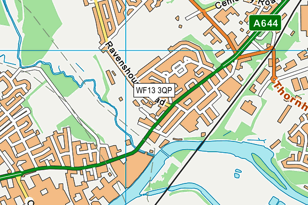 WF13 3QP map - OS VectorMap District (Ordnance Survey)