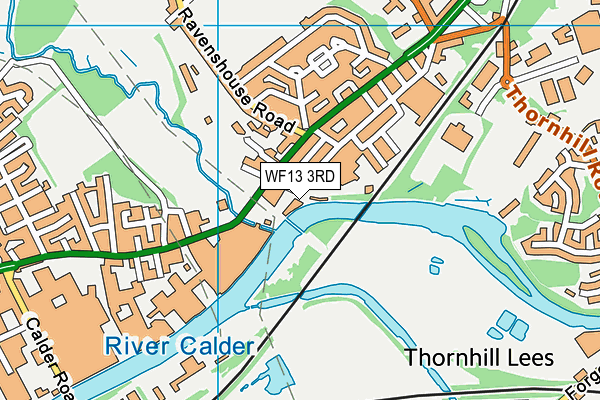 WF13 3RD map - OS VectorMap District (Ordnance Survey)