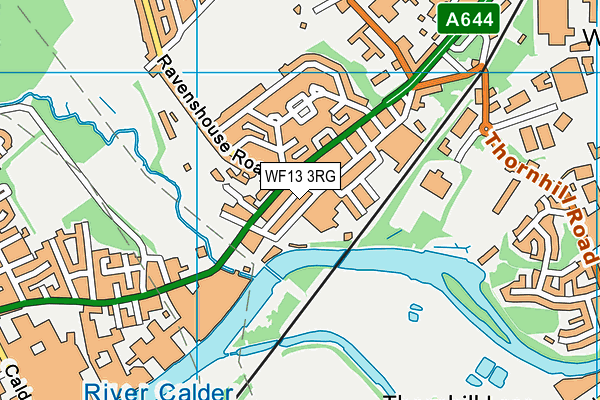 WF13 3RG map - OS VectorMap District (Ordnance Survey)