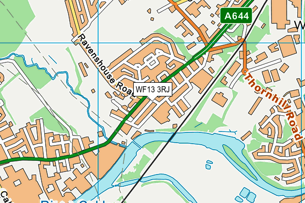 WF13 3RJ map - OS VectorMap District (Ordnance Survey)