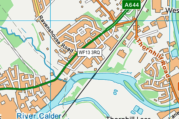 WF13 3RQ map - OS VectorMap District (Ordnance Survey)