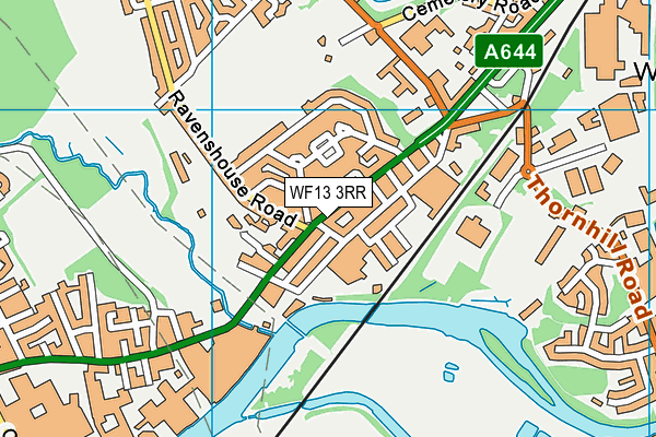 WF13 3RR map - OS VectorMap District (Ordnance Survey)