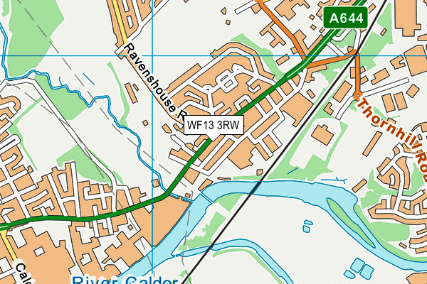WF13 3RW map - OS VectorMap District (Ordnance Survey)