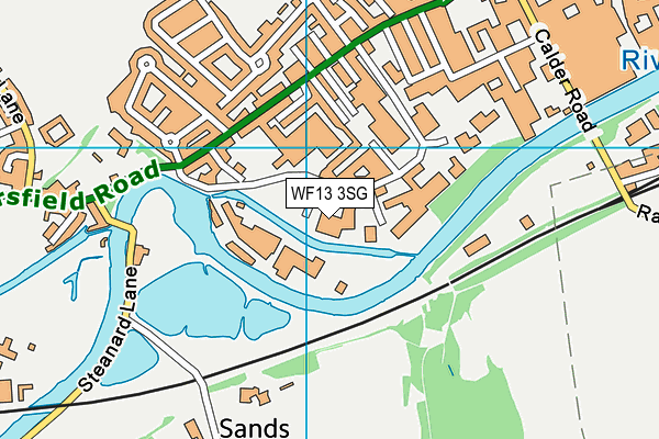 WF13 3SG map - OS VectorMap District (Ordnance Survey)