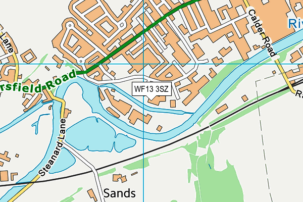 WF13 3SZ map - OS VectorMap District (Ordnance Survey)