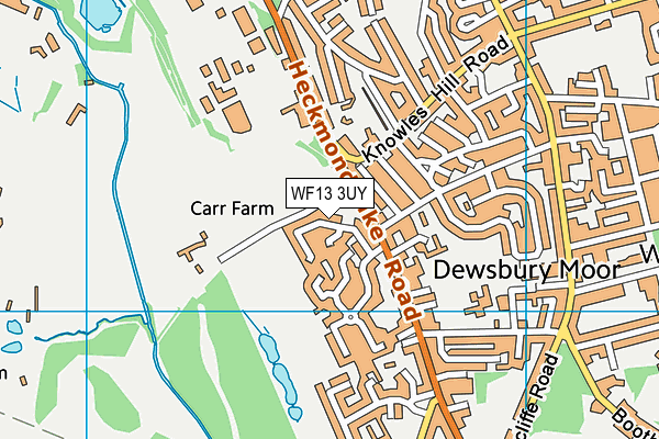 WF13 3UY map - OS VectorMap District (Ordnance Survey)