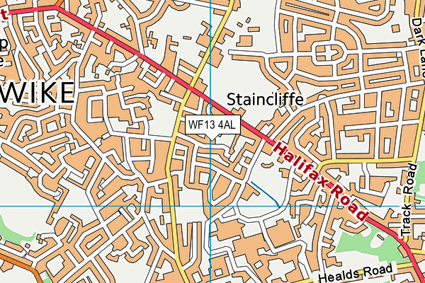 WF13 4AL map - OS VectorMap District (Ordnance Survey)