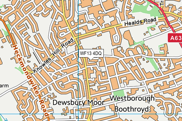 WF13 4DQ map - OS VectorMap District (Ordnance Survey)