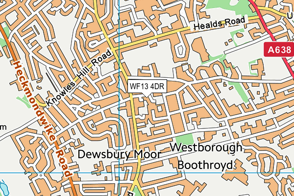 WF13 4DR map - OS VectorMap District (Ordnance Survey)