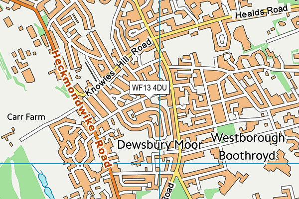 WF13 4DU map - OS VectorMap District (Ordnance Survey)