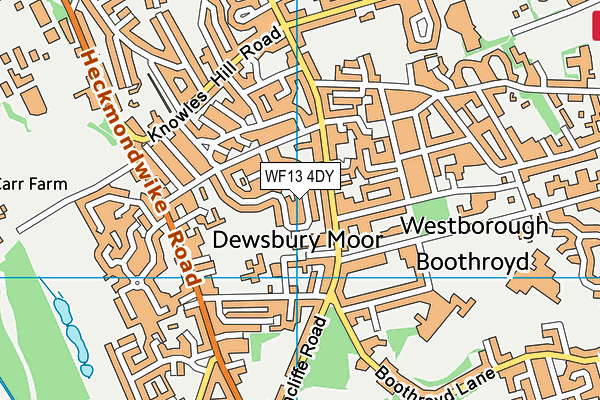 WF13 4DY map - OS VectorMap District (Ordnance Survey)