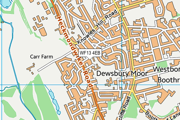 WF13 4EB map - OS VectorMap District (Ordnance Survey)