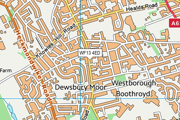 WF13 4ED map - OS VectorMap District (Ordnance Survey)